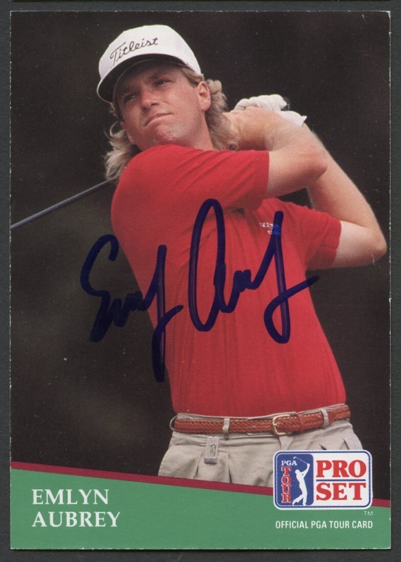 Emlyn Aubrey #122 signed autograph auto 1991 Pro Set Golf Trading Card