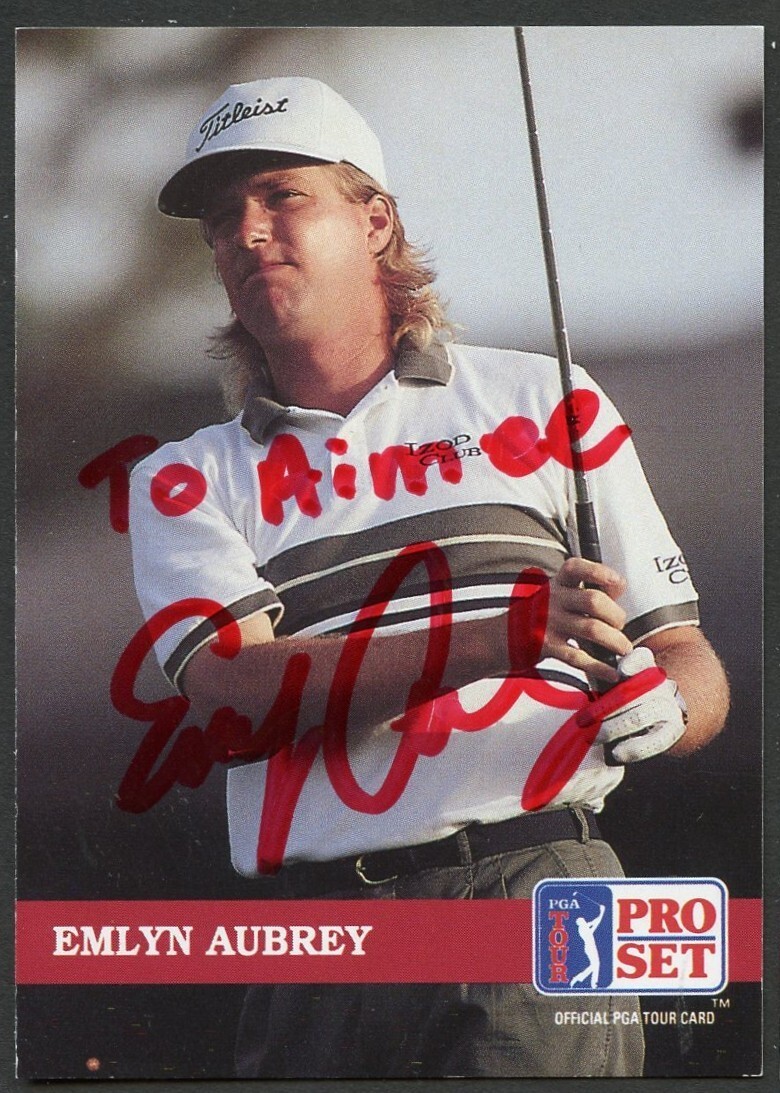 Emlyn Aubrey #130 signed autograph auto 1992 Pro Set Golf Trading Card