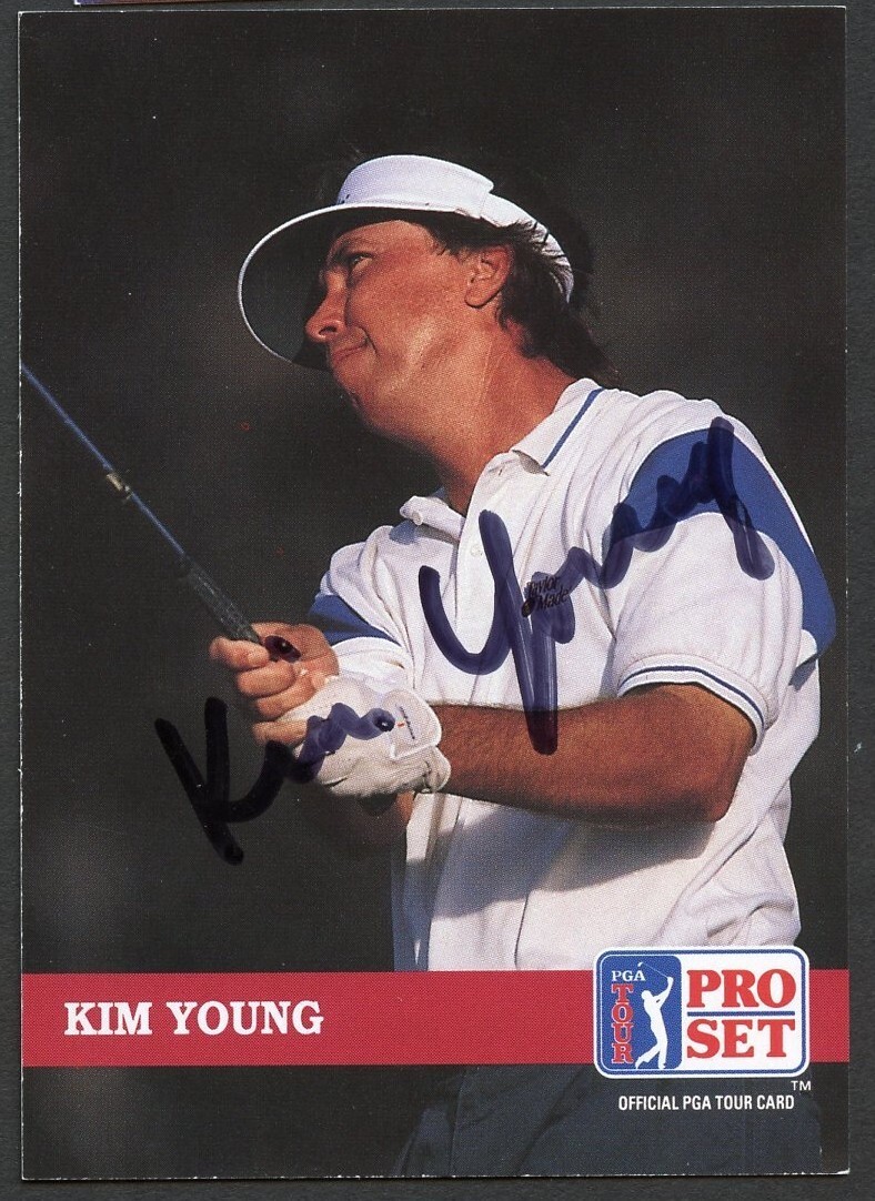 Kim Young #128 signed autograph auto 1992 Pro Set Golf Trading Card
