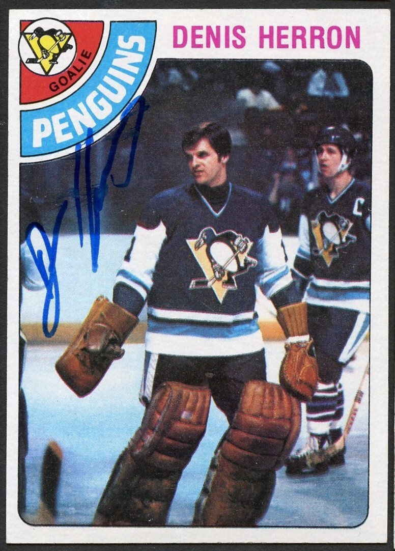 Denis Herron #172 signed autograph 1978-79 Topps Hockey Trading Card