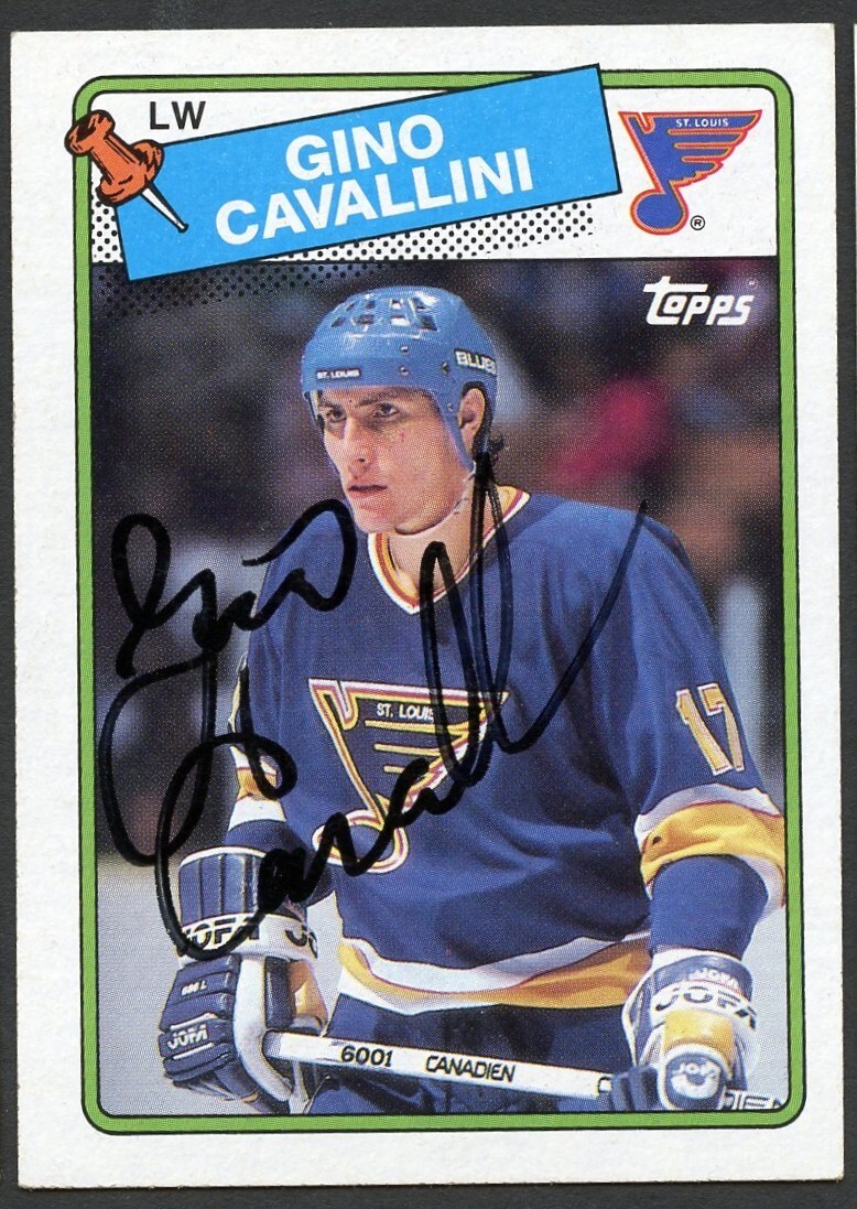 Gino Cavallini #149 signed autograph auto 1988-89 Topps Hockey Trading Card