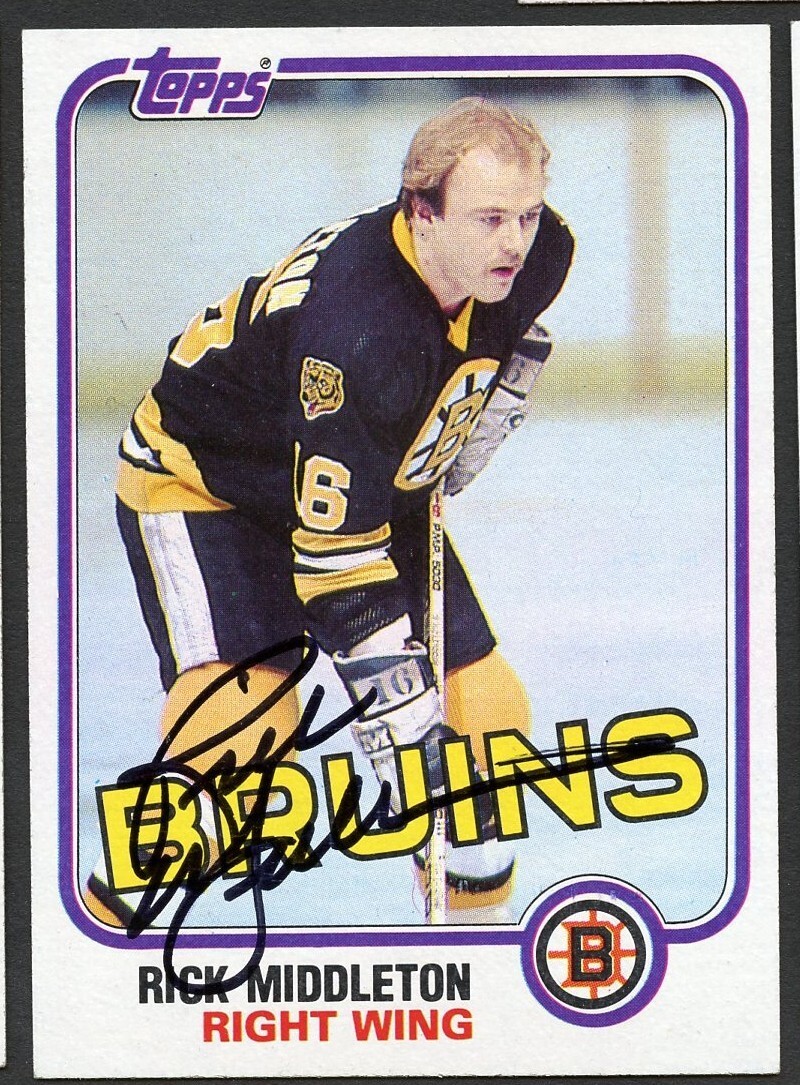 Rick Middleton #22 signed autograph 1981-82 Topps Hockey Trading Card
