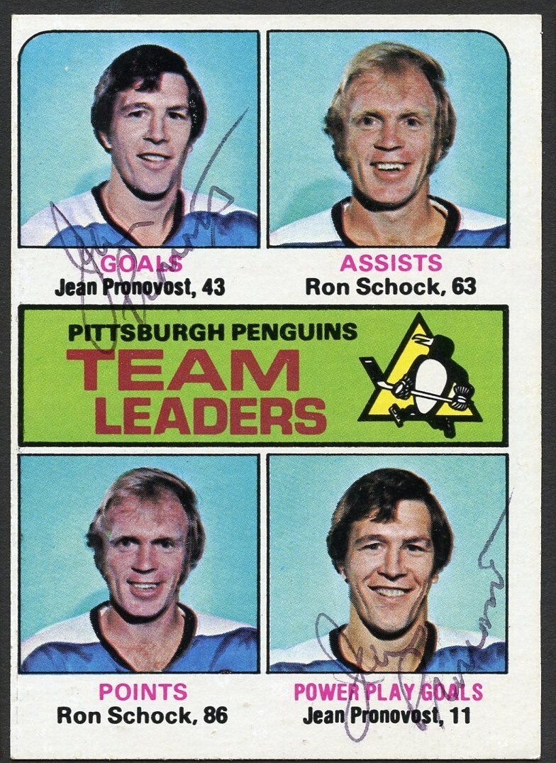 Jean Pronovost #326 signed autograph 1975-76 Topps Hockey Trading Card