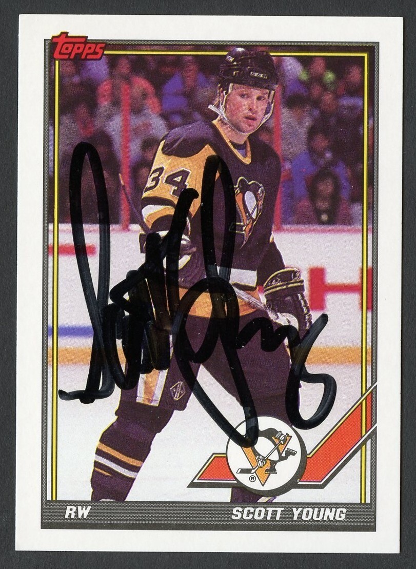 Scott Young #235 signed autograph auto 1991-92 Topps Hockey Trading Card