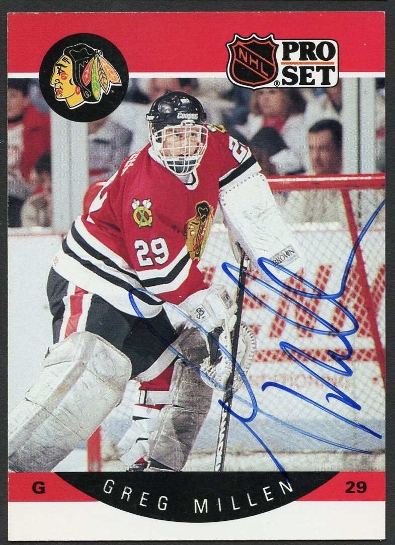 Greg Millen #56 signed autograph auto 1990-91 Pro Set Card Hockey Card