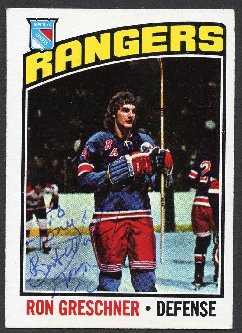 Ron Greschner #154 signed autograph auto 1976-77 Topps Hockey Trading Card