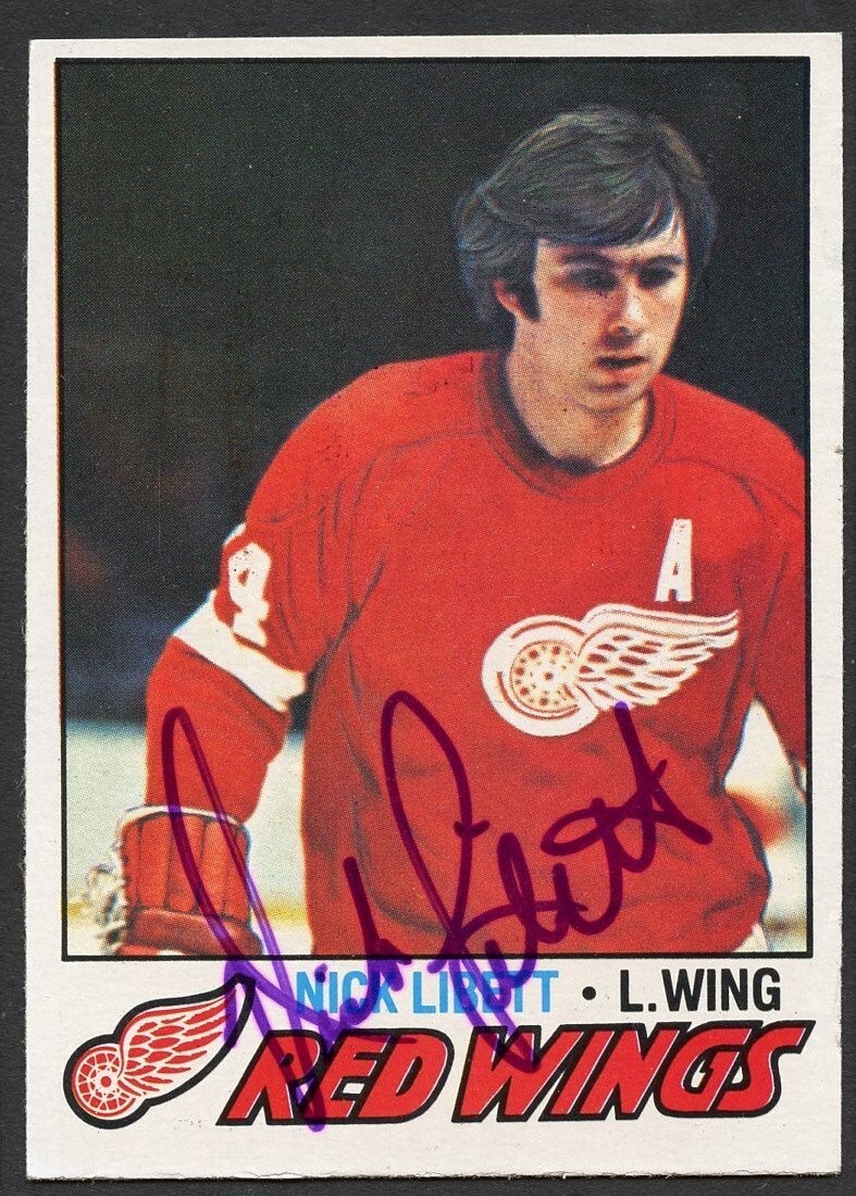 Nick Libett #103 signed autograph auto 1977-78 Topps Hockey Trading Card