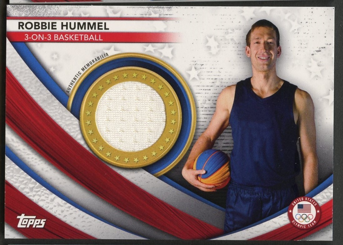 Robbie Hummel USAM-RH 2021 Topps Olympic Relic Memorabilia Card Fabric