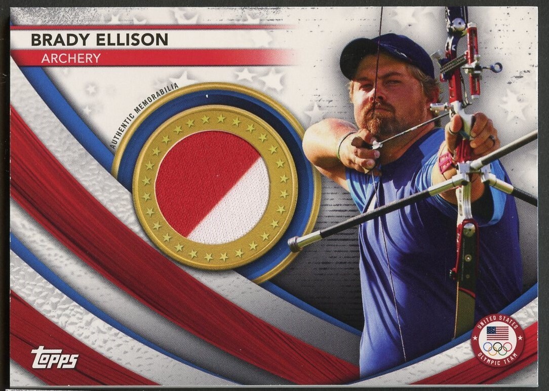 Brady Ellison USAM-BE 2021 Topps Olympic Relic Memorabilia Card Fabric