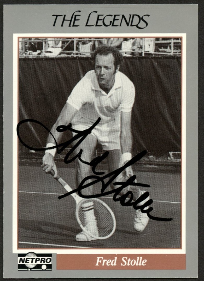 Fred Stolle #41 signed autograph auto 1991 NetPro Legends Tennis Card