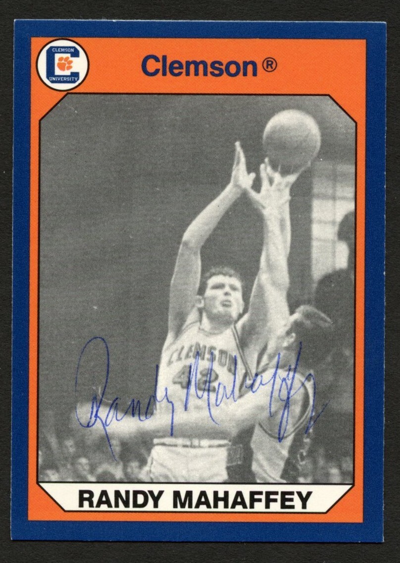 Randy Mahaffey #188 signed autograph 1990 Clemson Collegiate Collection Card