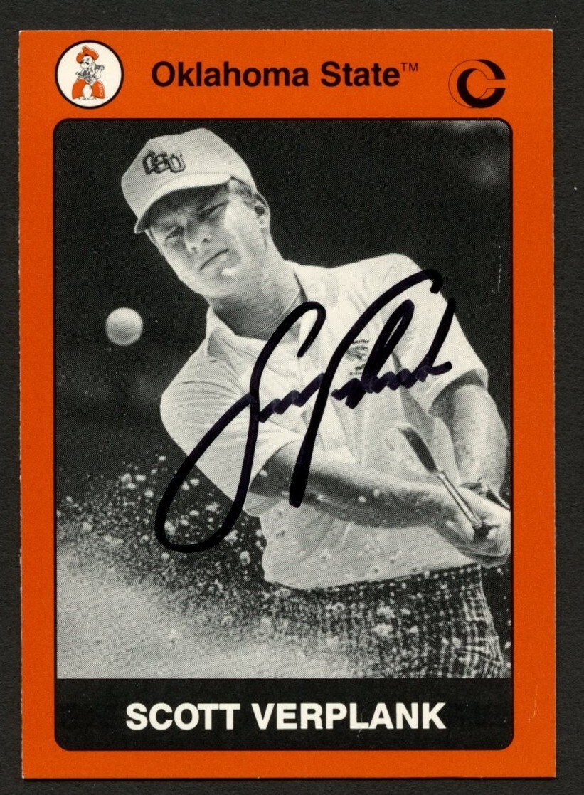 Scott Verplank #38 signed autograph 1991 Oklahoma State Collegiate Collection