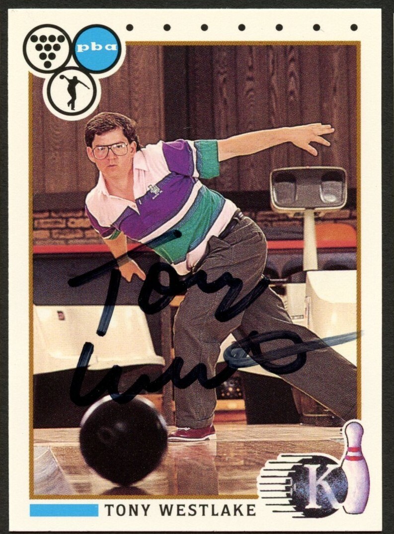 Tony Westlake #33 signed autograph auto 1990 Kingpins PBA Bowling Trading Card