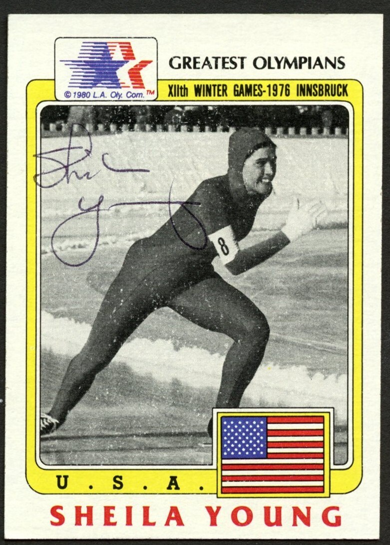 Sheila Young #64 signed autograph 1983 Topps Greatest Olympians Trading Card