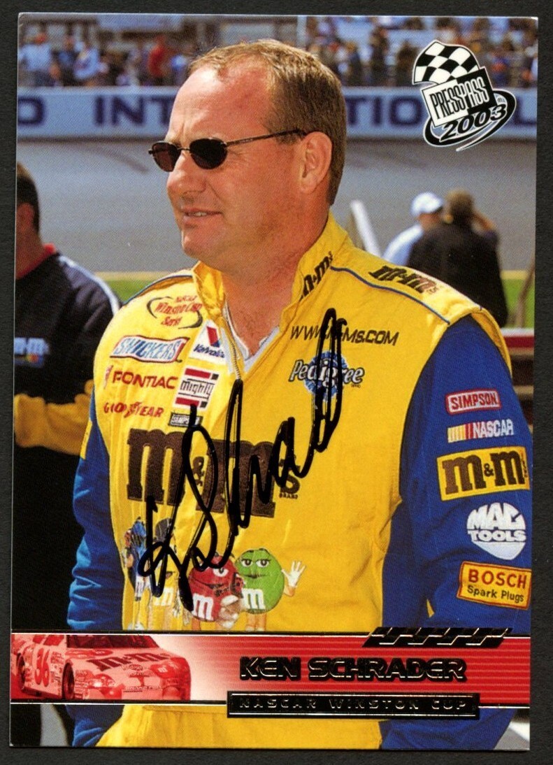 Ken Schrader #28 signed autograph auto 2003 Press Pass NASCAR Trading Card