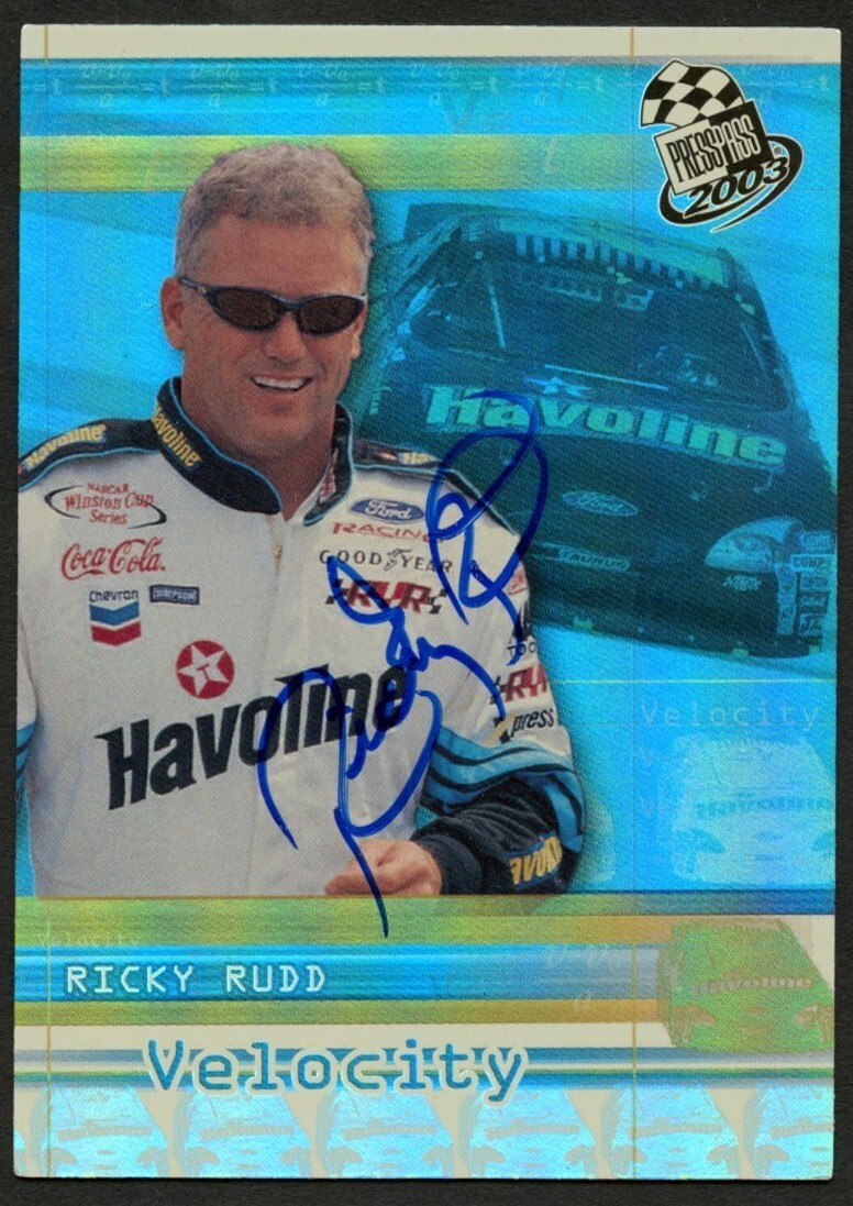 Ricky Rudd #VC 7/9 signed autograph auto 2003 Press Pass NASCAR Trading Card