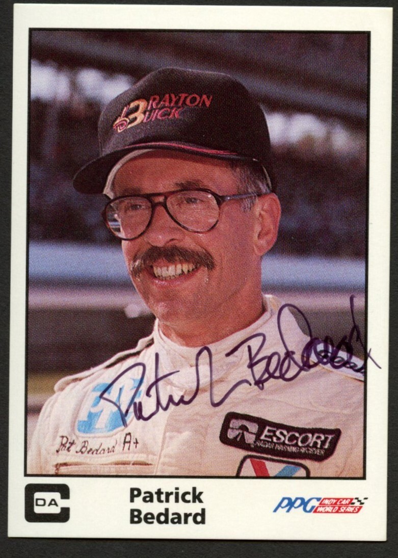 Patrick Bedard #34 signed autograph auto 1985 A&S Racing PPG Indy Card