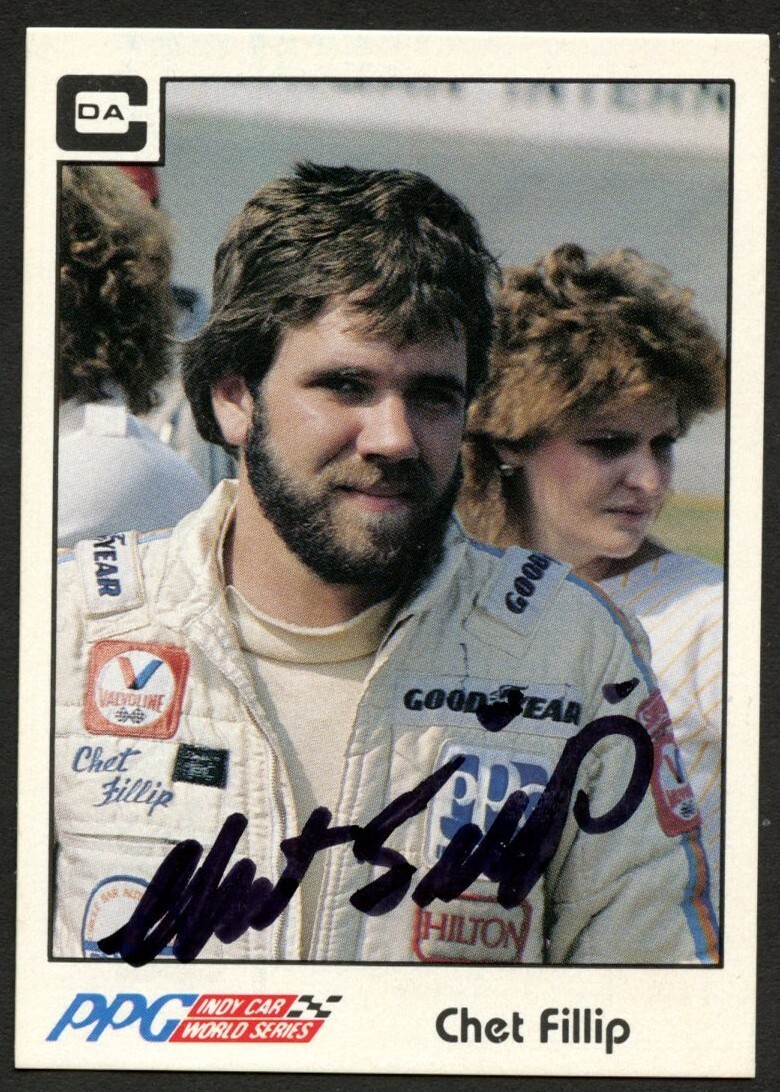 Chet Fillip #48 signed autograph auto 1984 A&S Racing PPG Indy Trading Card