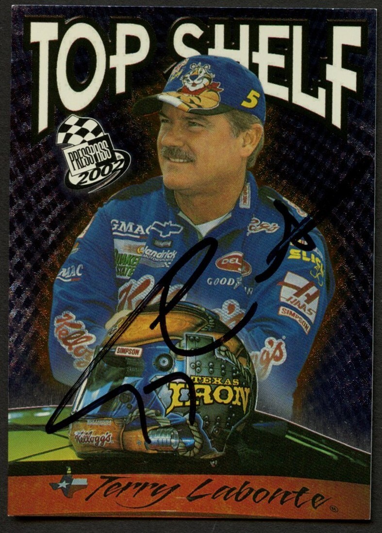 Terry Labonte #TS 6/9 signed autograph auto 2002 Press Pass NASCAR Trading Card