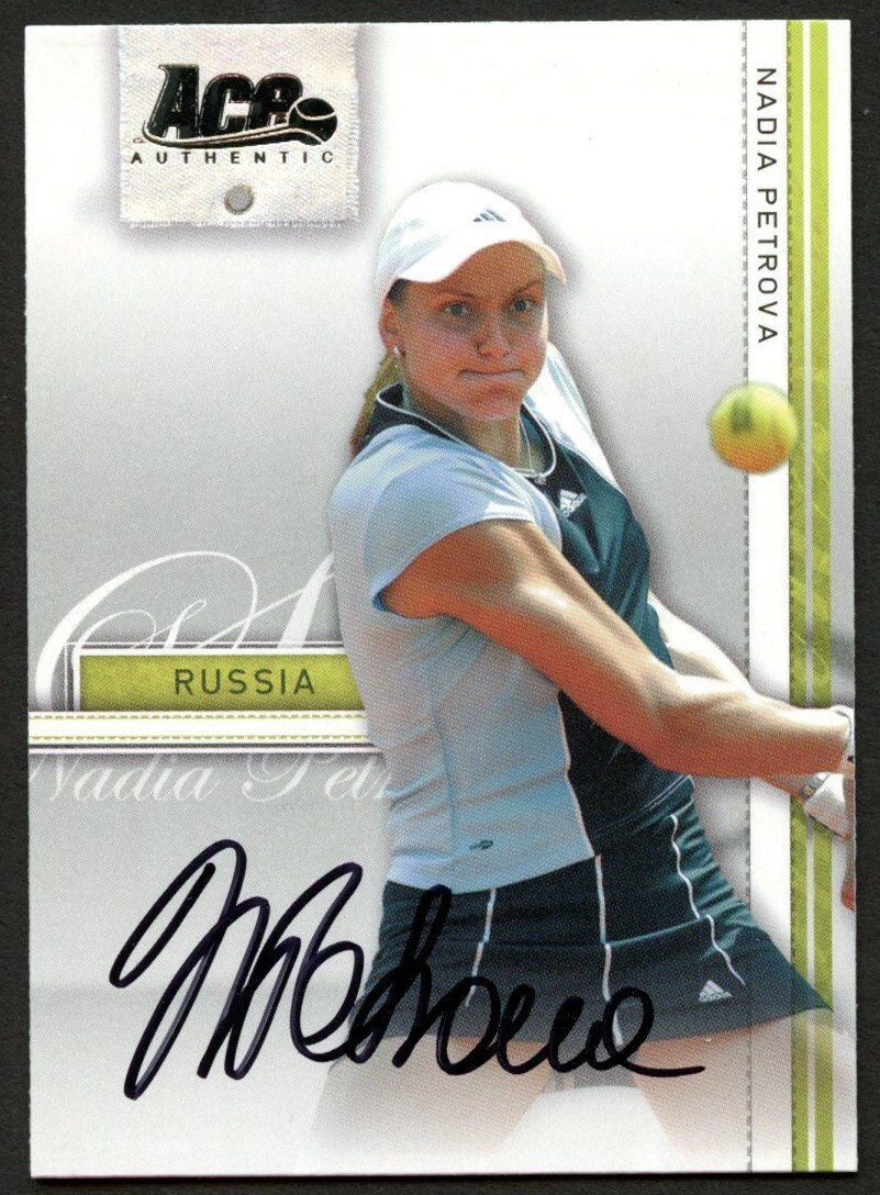 Nadia Petrova #27 signed autograph auto 2007 ACE Authentic Tennis Trading Card