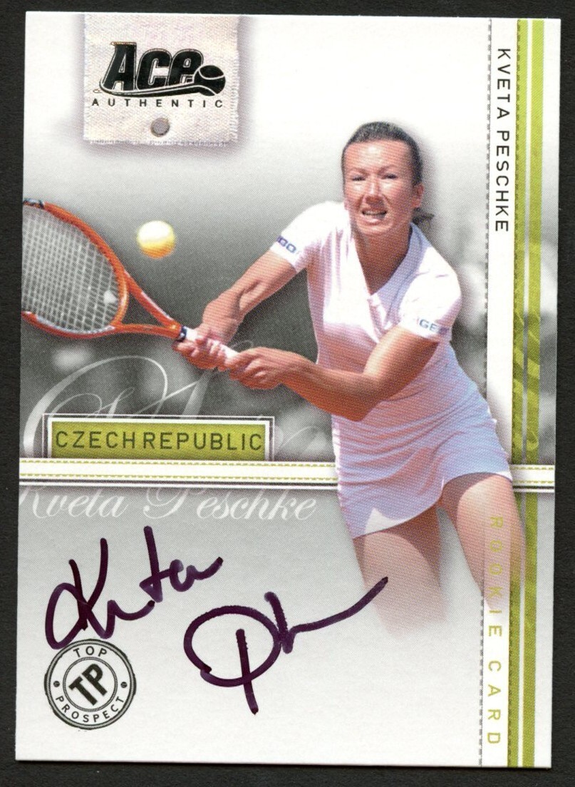 Kveta Peschke #42 signed autograph auto 2007 ACE Authentic Tennis Trading Card