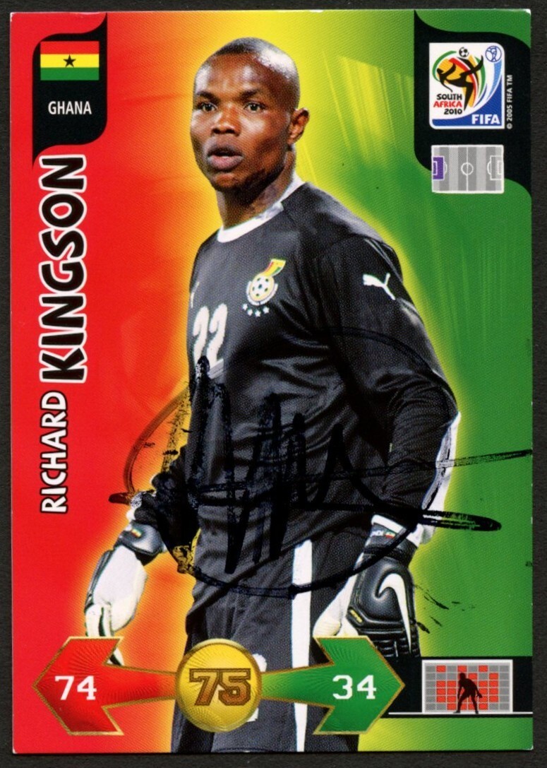 Richard Kingson #75 signed autograph 2010 FIFA World Cup Panini Soccer Card