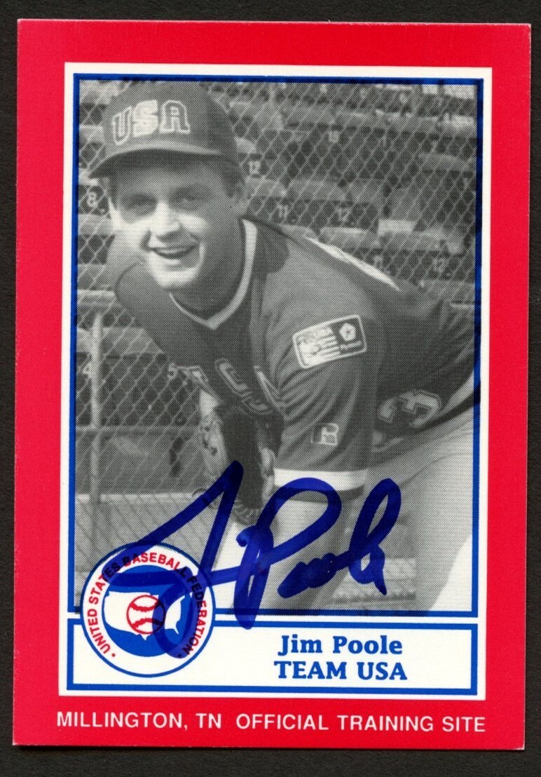 Jim Poole #13 signed autograph auto 1990 US Federation Team USA Card