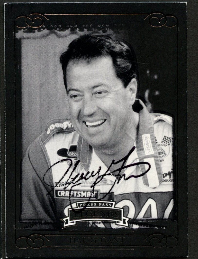 Harry Gant #13 signed autograph 2008 Press Pass Legends NASCAR Trading Card