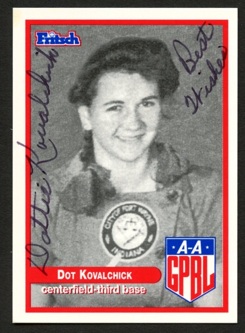 Dot Kovalchick #379 signed autograph auto 1995 Fritsch AAGPBL Baseball Card
