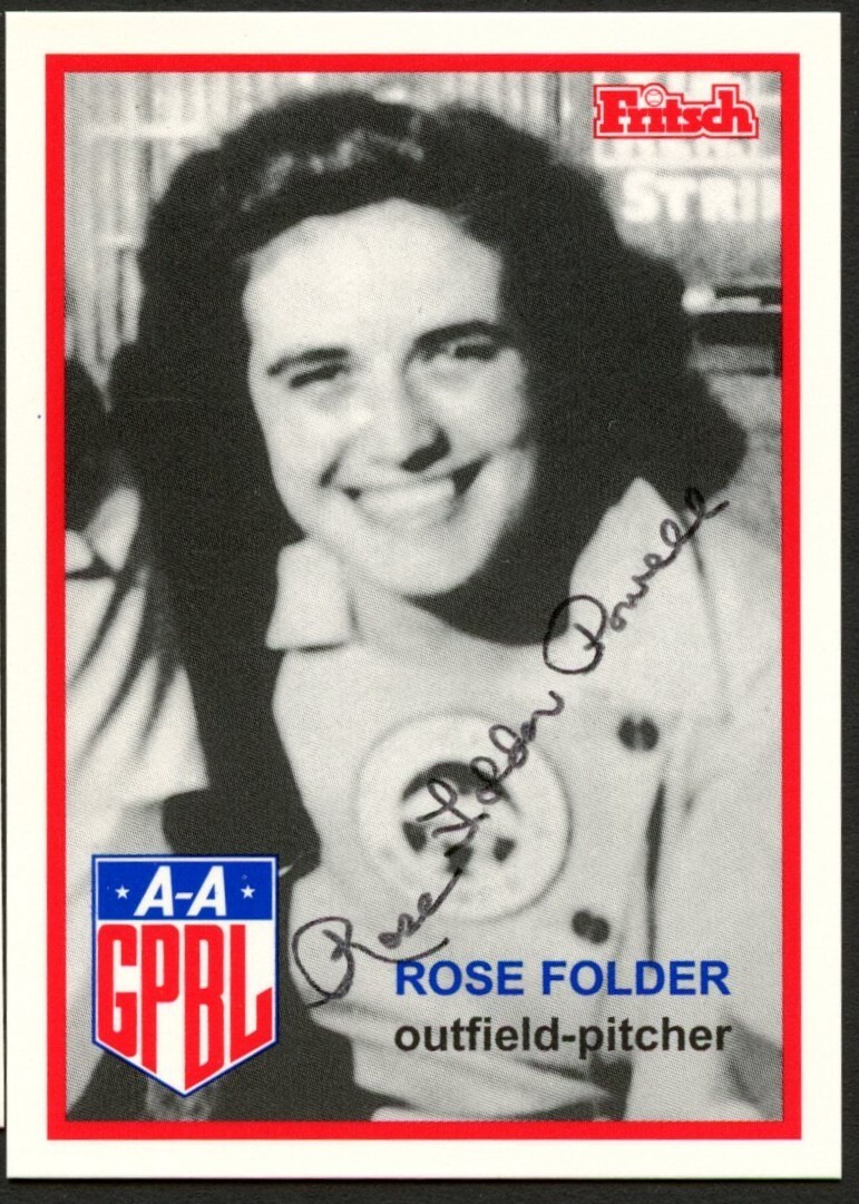 Rose Folder #65 signed autograph auto 1995 Fritsch AAGPBL Baseball Card