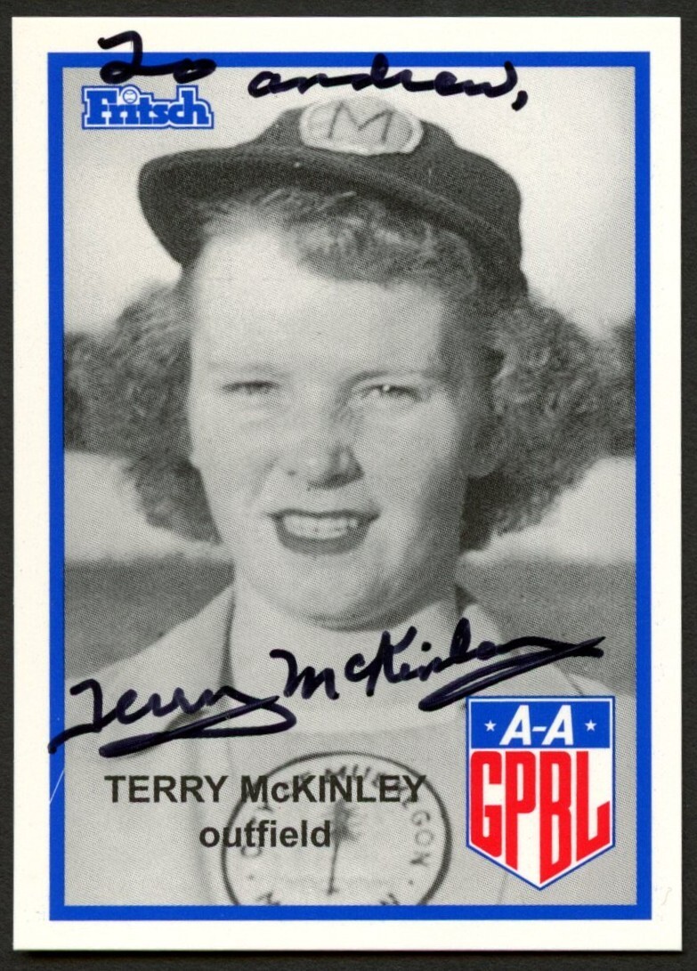 Terry McKinley #127 signed autograph auto 1995 Fritsch AAGPBL Baseball Card