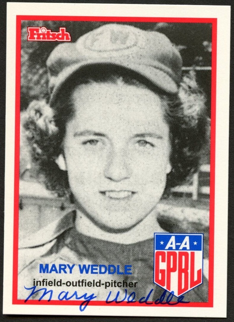 Mary Weddle #217 signed autograph auto 1995 Fritsch AAGPBL Baseball Card