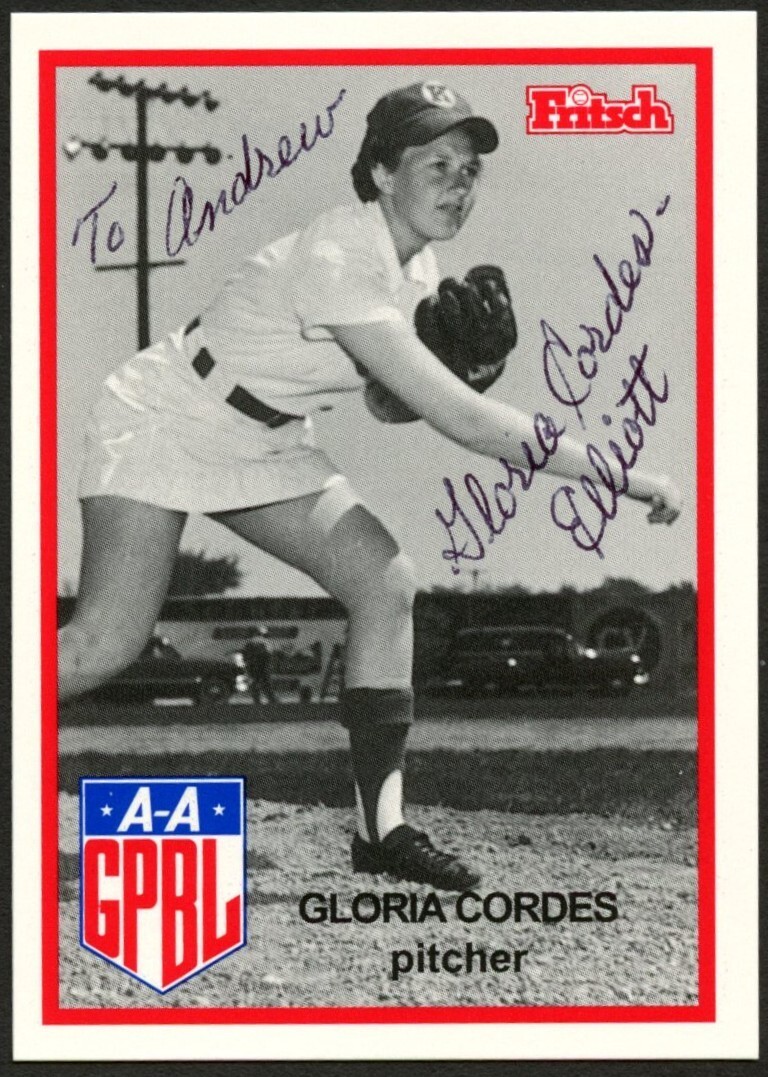 Gloria Cordes #44 signed autograph auto 1995 Fritsch AAGPBL Baseball Card