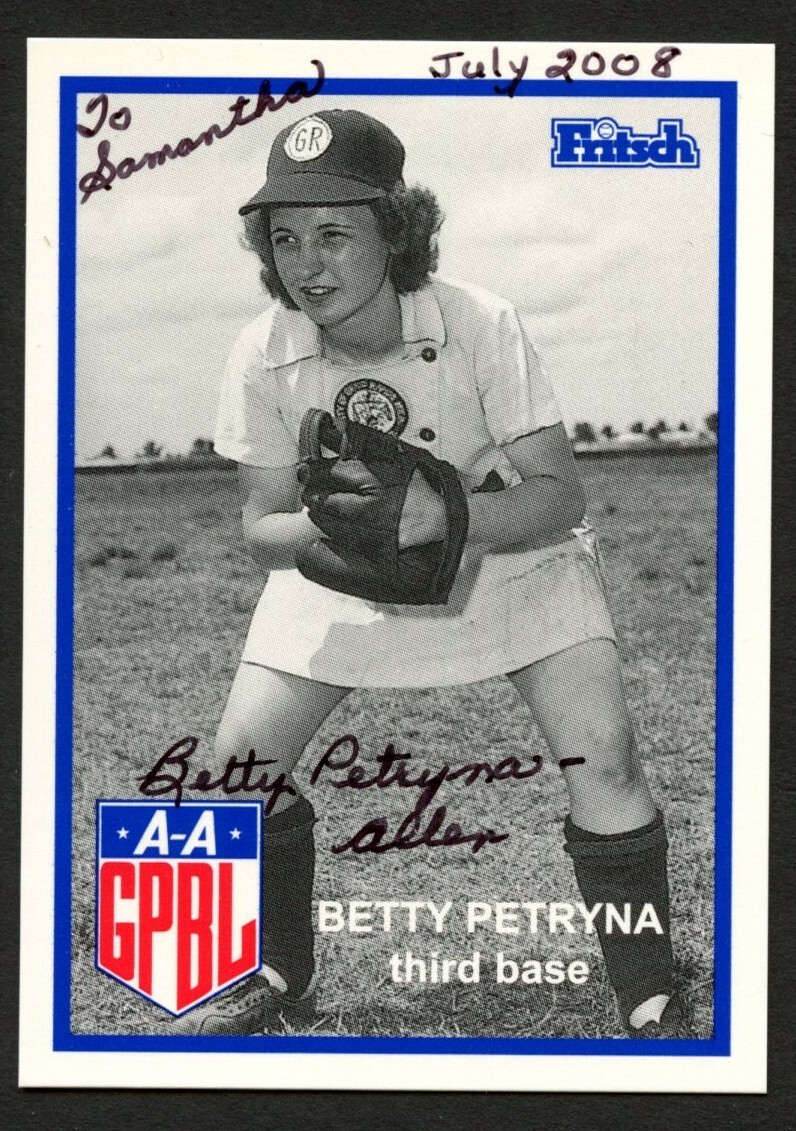 Betty Petryna #155 signed autograph auto 1995 Fritsch AAGPBL Baseball Card