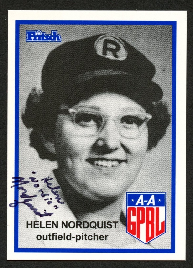 Helen Nordquist #143 signed autograph auto 1995 Fritsch AAGPBL Baseball Card