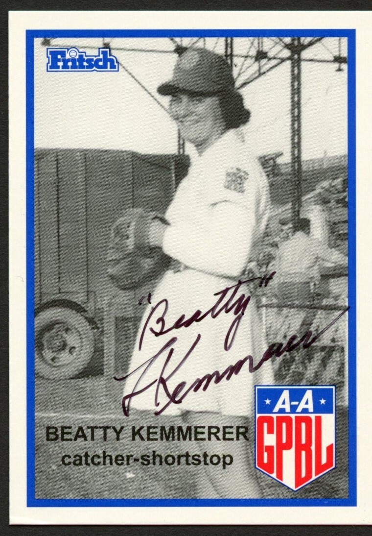 Beatty Kemmerer #98 signed autograph auto 1995 Fritsch AAGPBL Baseball Card