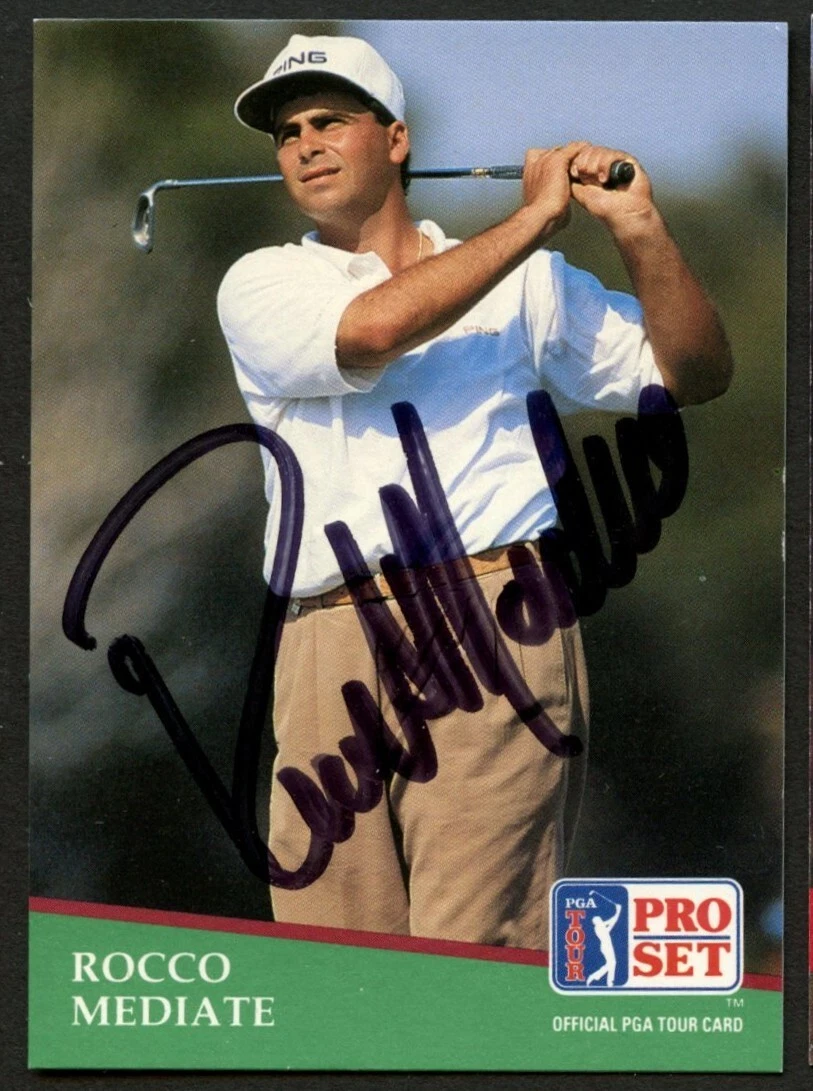 Rocco Mediate #163 signed autograph auto 1991 Pro Set Golf PGA Tour Trading Card