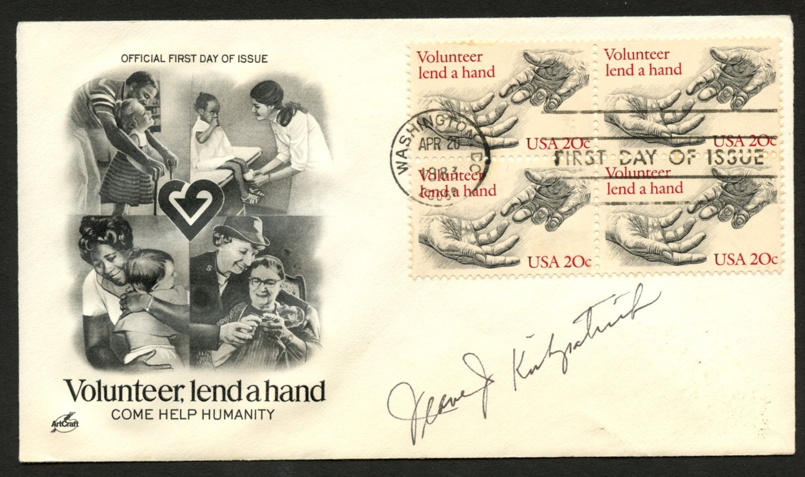 Jeane Kirkpatrick d2006 signed autograph Political Scientist FDC Postal Cover