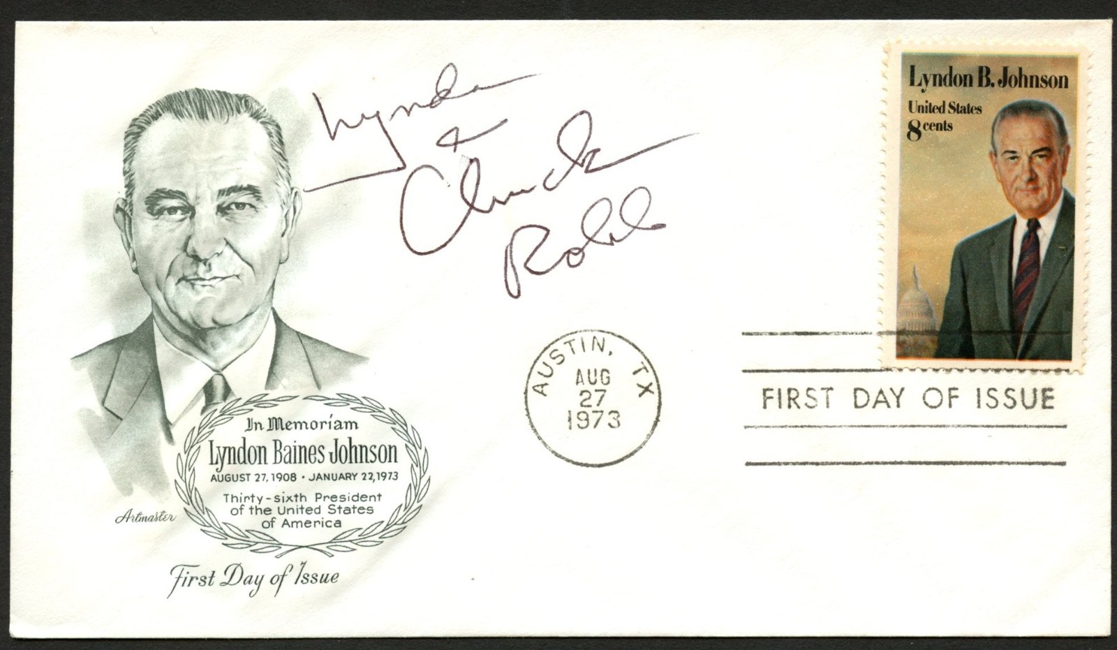 Chuck Robb signed autograph US Senator Virginia FDC Postal Cover