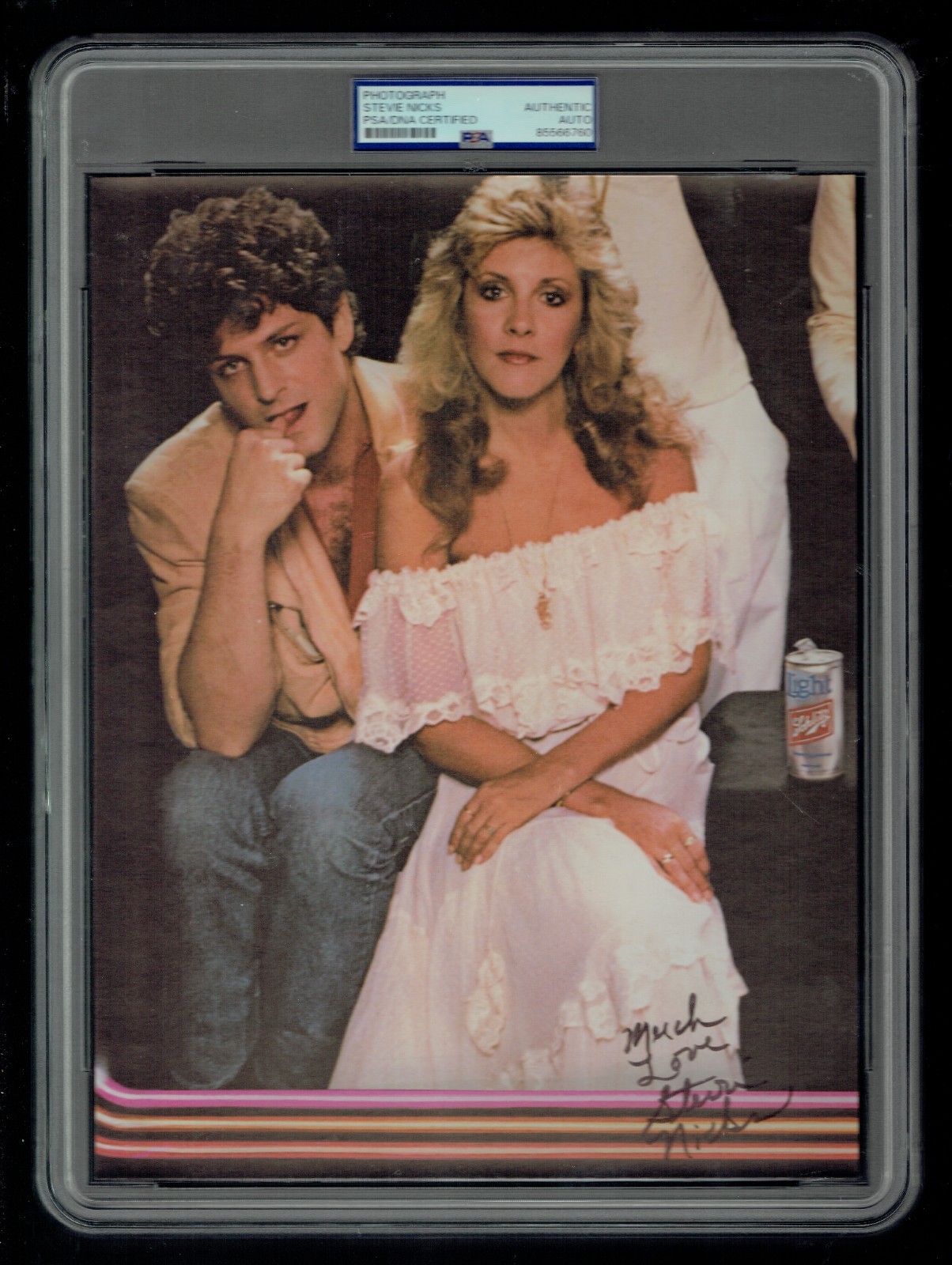 Stevie Nicks signed autograph 8x11 Schlitz Beer Photo Fleetwood Mac PSA Slabbed