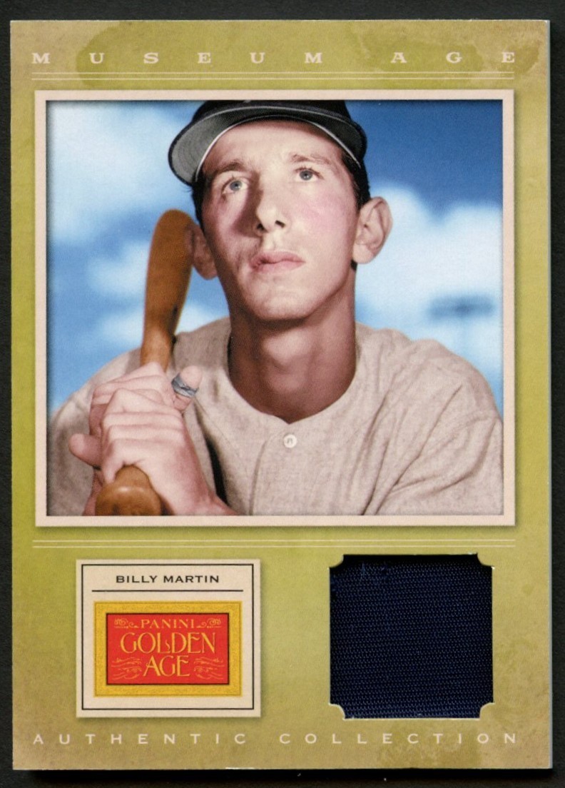 Billy Martin #21 Authentic Panini 2012 Golden Age Museum Memorabilia Relic Card