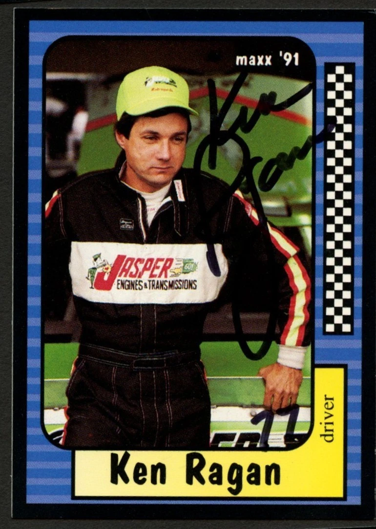 Ken Ragan #58 signed autograph auto 1991 Maxx NASCAR Racing Trading Card