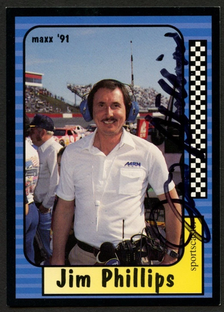 Jim Phillips #232 signed autograph auto 1991 Maxx NASCAR Racing Trading Card