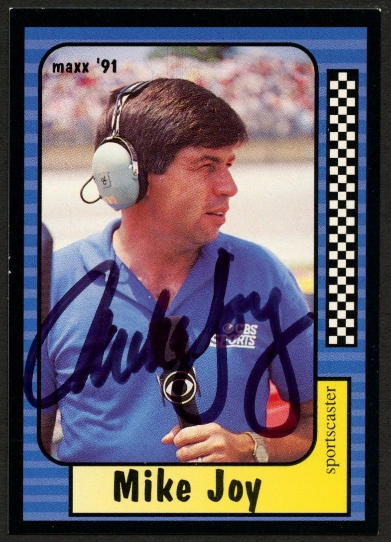 Mike Joy #229 signed autograph auto 1991 Maxx NASCAR Racing Trading Card