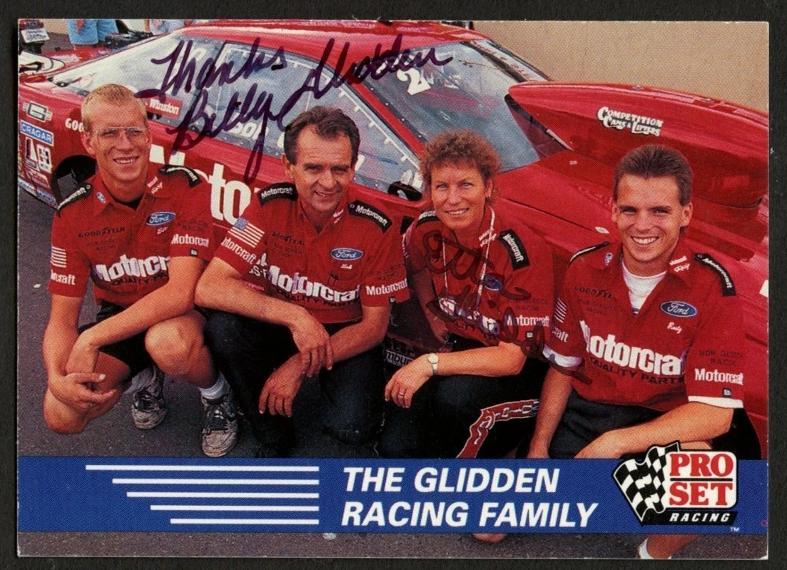 Billy & Etta Glidden #102 signed autograph auto 1991 Pro Set Golf Trading Card