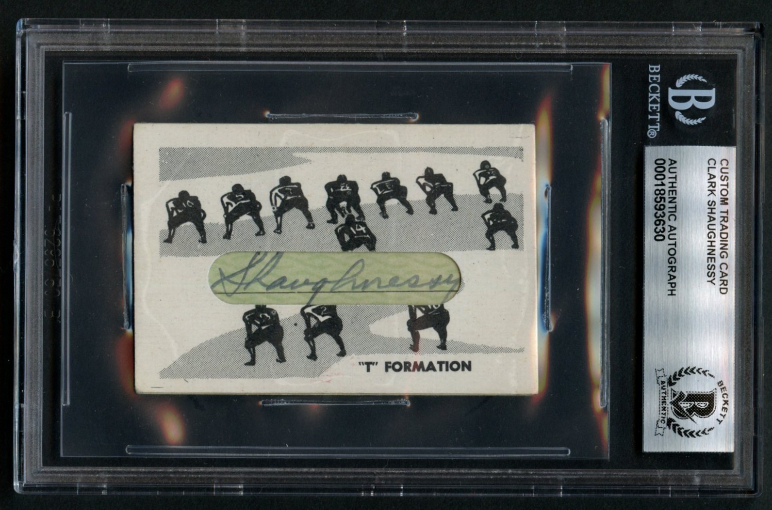 Clark Shaugnessy signed auto Football Father of T Formation Custom Card BAS Slab