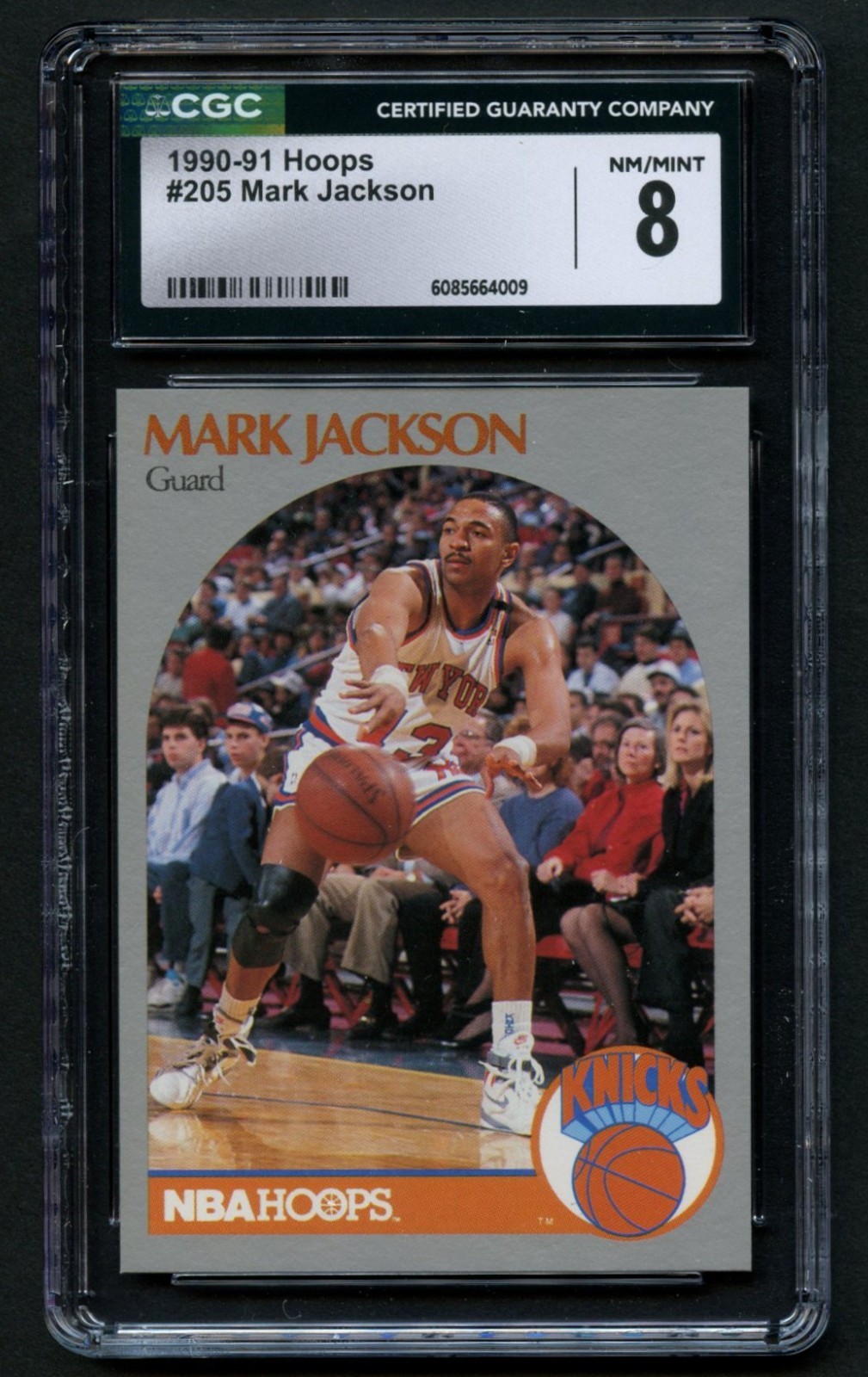 Mark Jackson #205 Hoops 1990-91 Basketball Trading Card CGC Mint 8