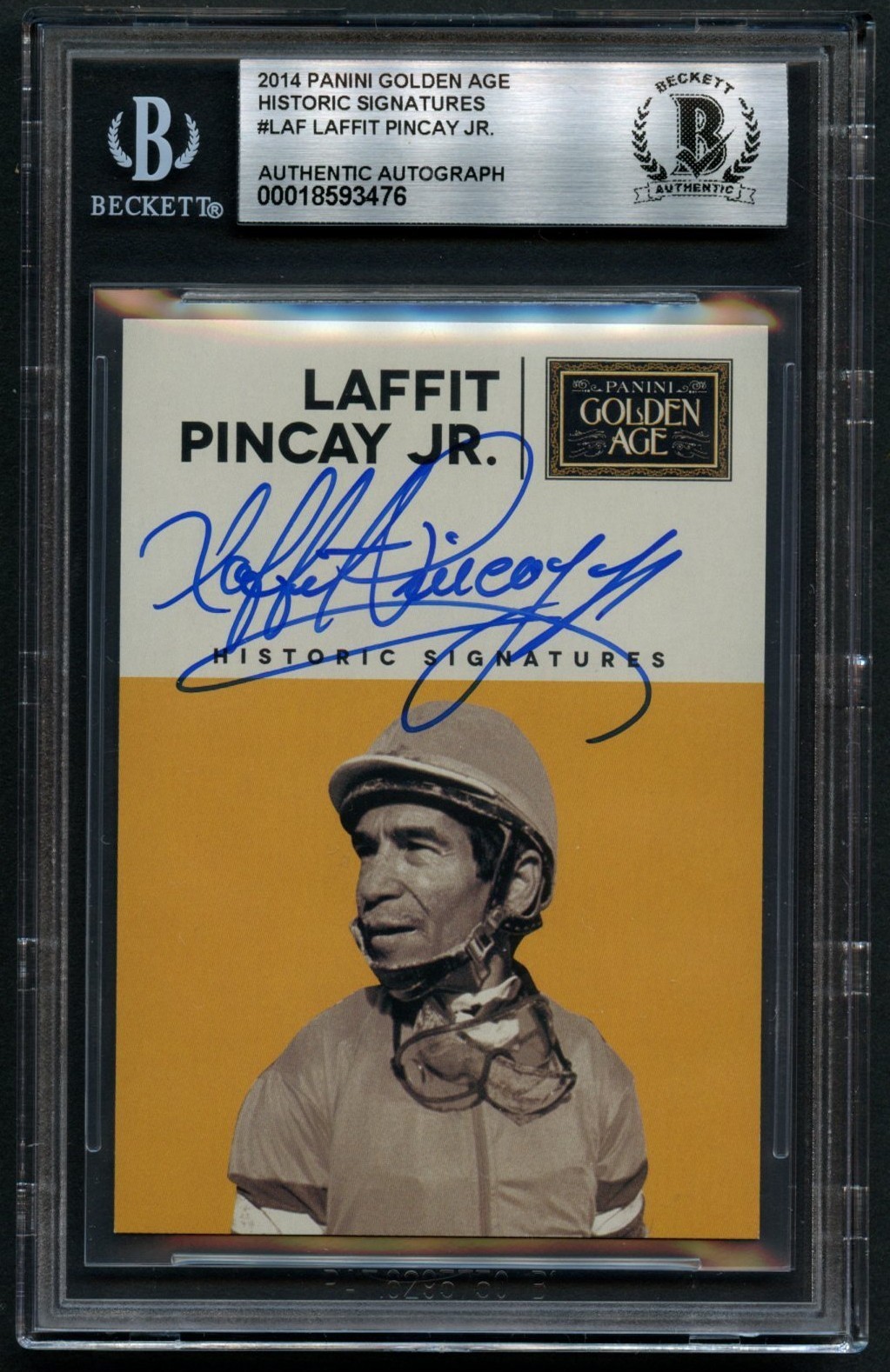 Laffit Pincay Jr signed autograph 2014 Panini Golden Age Baseball Player BAS