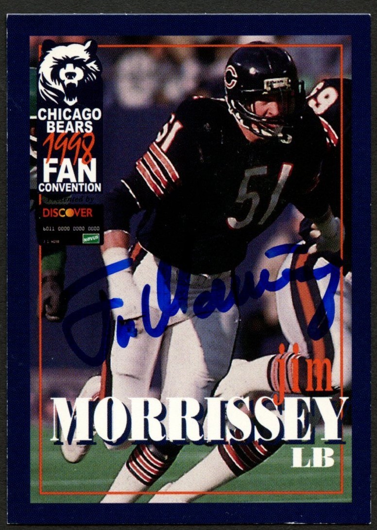 Jim Morrissey #51 signed autograph auto 1998 Chicago Bears Fan Convention Card