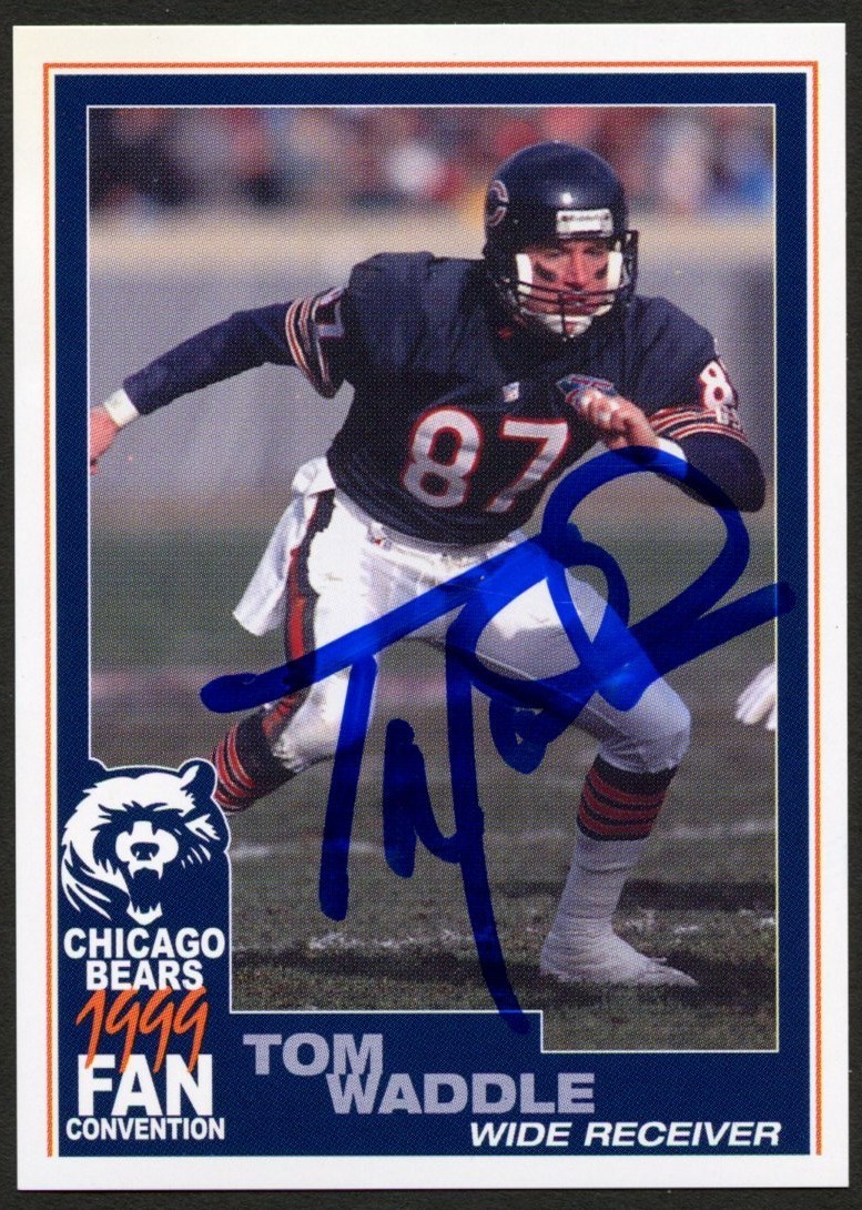Tom Waddle #87 signed autograph auto 1999 Chicago Bears Fan Convention Card